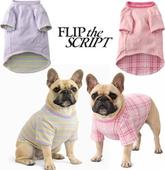 Pet Passion Pink Preppy Plaid Reversible Tee Dog Shirt, Small, 2 count slide 2 of 7