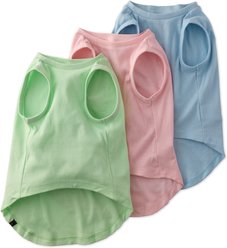 Pet Passion Pastel Pack Muscle Tee Dog Tank, Small, 3 count