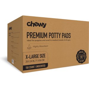 Chewy Made X-Large Premium Dog Training & Potty Pads (FORMERLY FRISCO), 28 x 34-in, Unscented, 150 count