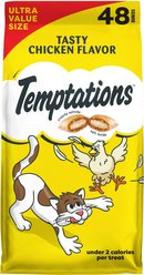 Temptations Classic Tasty Chicken Flavor Soft & Crunchy Cat Treats, 48-oz bag