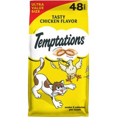 Temptations Classic Tasty Chicken Flavor Soft & Crunchy Cat Treats, 48-oz bag