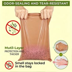 Covfresh Multi Layer Odor Blocking Unscented Cat Litter Bags, Brown, X-Small, 220 count slide 2 of 7