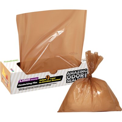 Covfresh Covfresh Multi Layer Odor Blocking Unscented Cat Litter Bags, Brown, Large, 90 count
