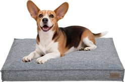 BingoPaw Deluxe Mattress Orthopedic Pillow Dog & Cat Bed with Removable & Washable Linen Cover, Gray, Large slide 1 of 8