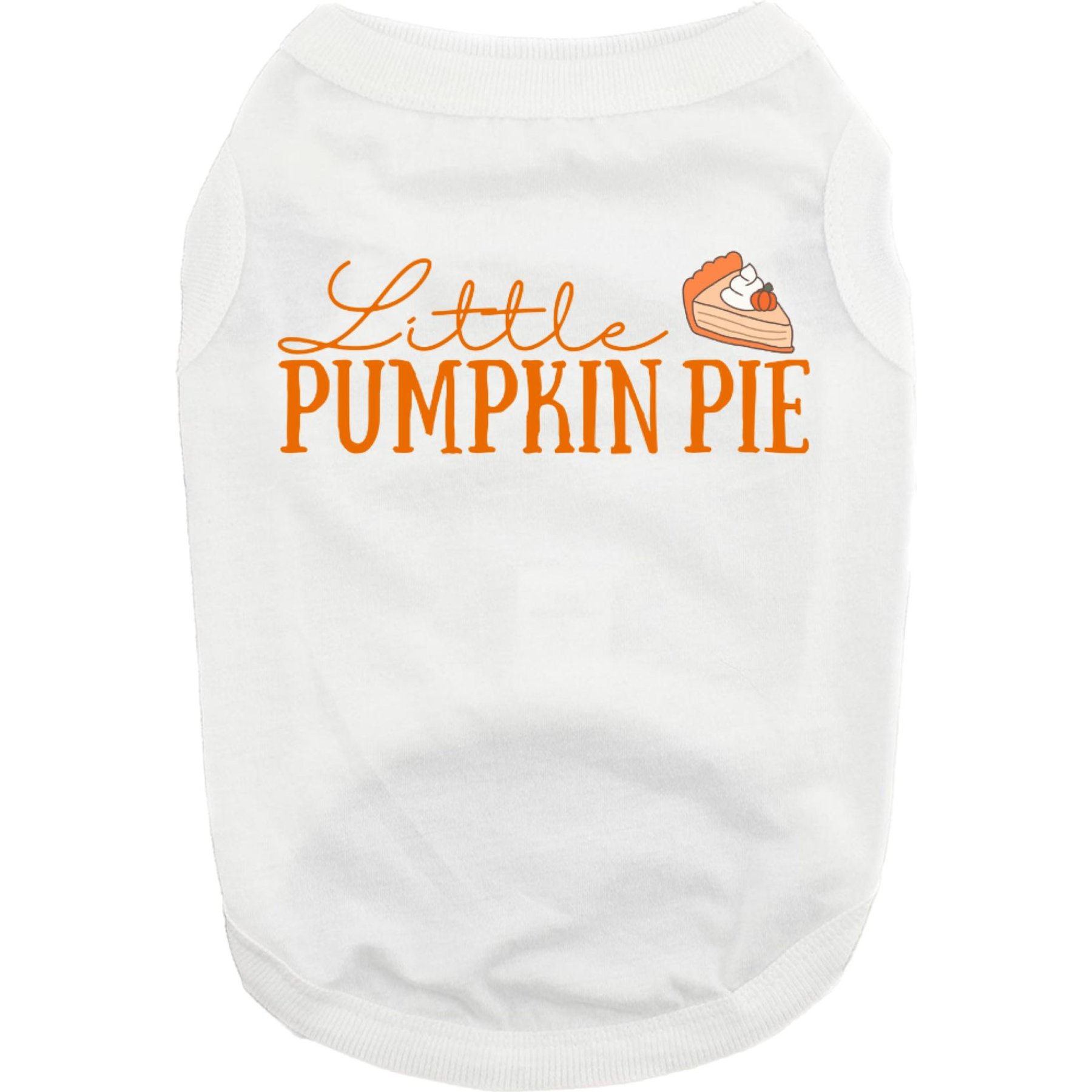 Doggie Design Little Pumpkin Pie Graphic Dog Shirt, White, XXX-Large