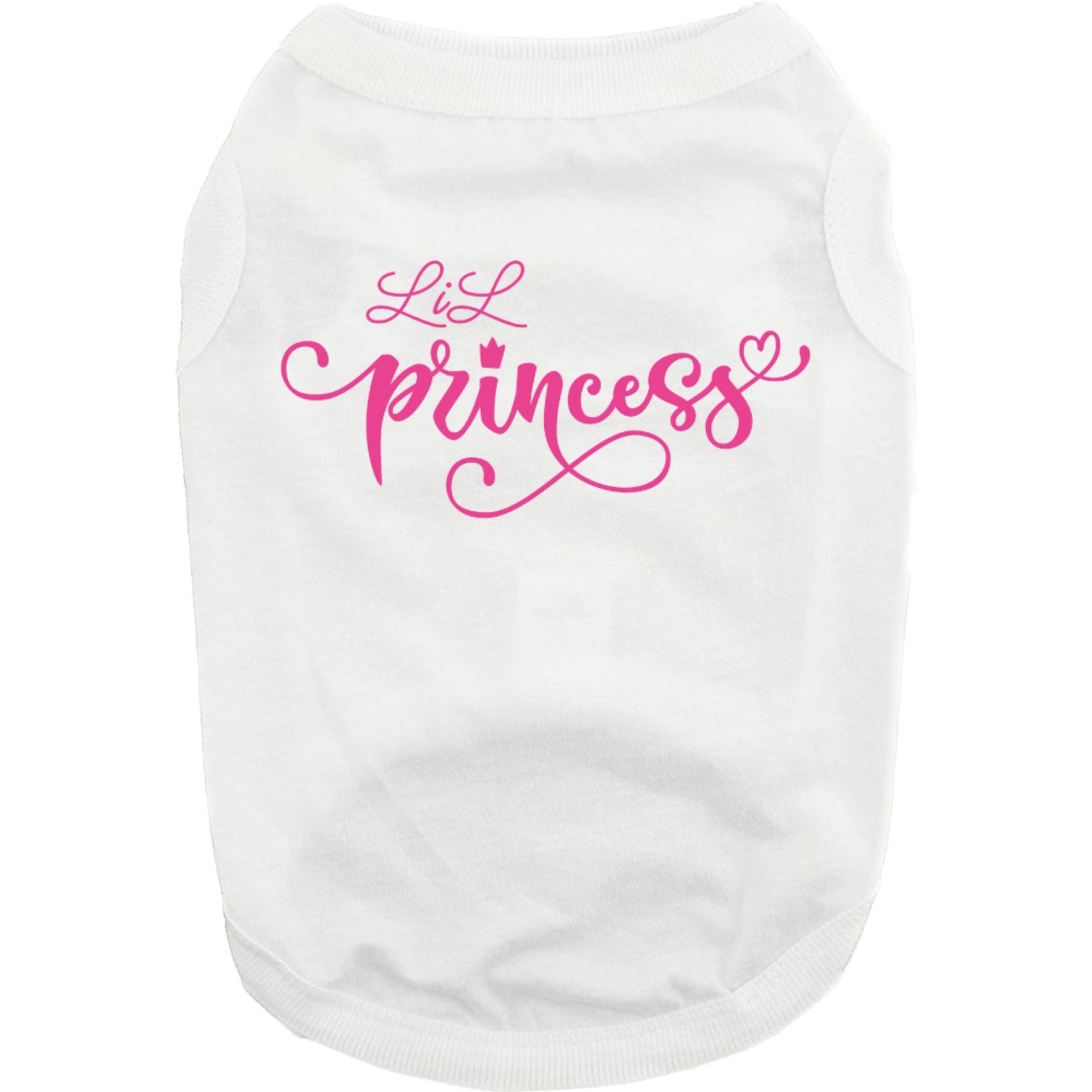 Doggie Design Lil Princess Graphic Dog Shirt, White, Large
