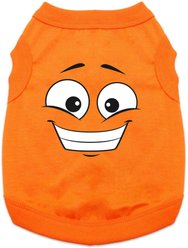 Doggie Design Happy Face Graphic Dog Shirt, Orange, XX-Large