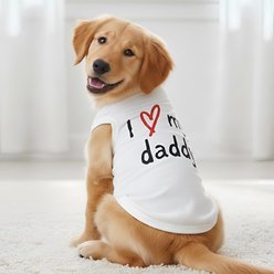 Doggie Design I Love My Daddy Graphic Dog Shirt, White, Medium slide 2 of 3