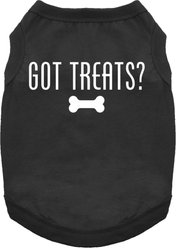 Doggie Design Got Treats Graphic Dog Shirt, Black, XXX-Large