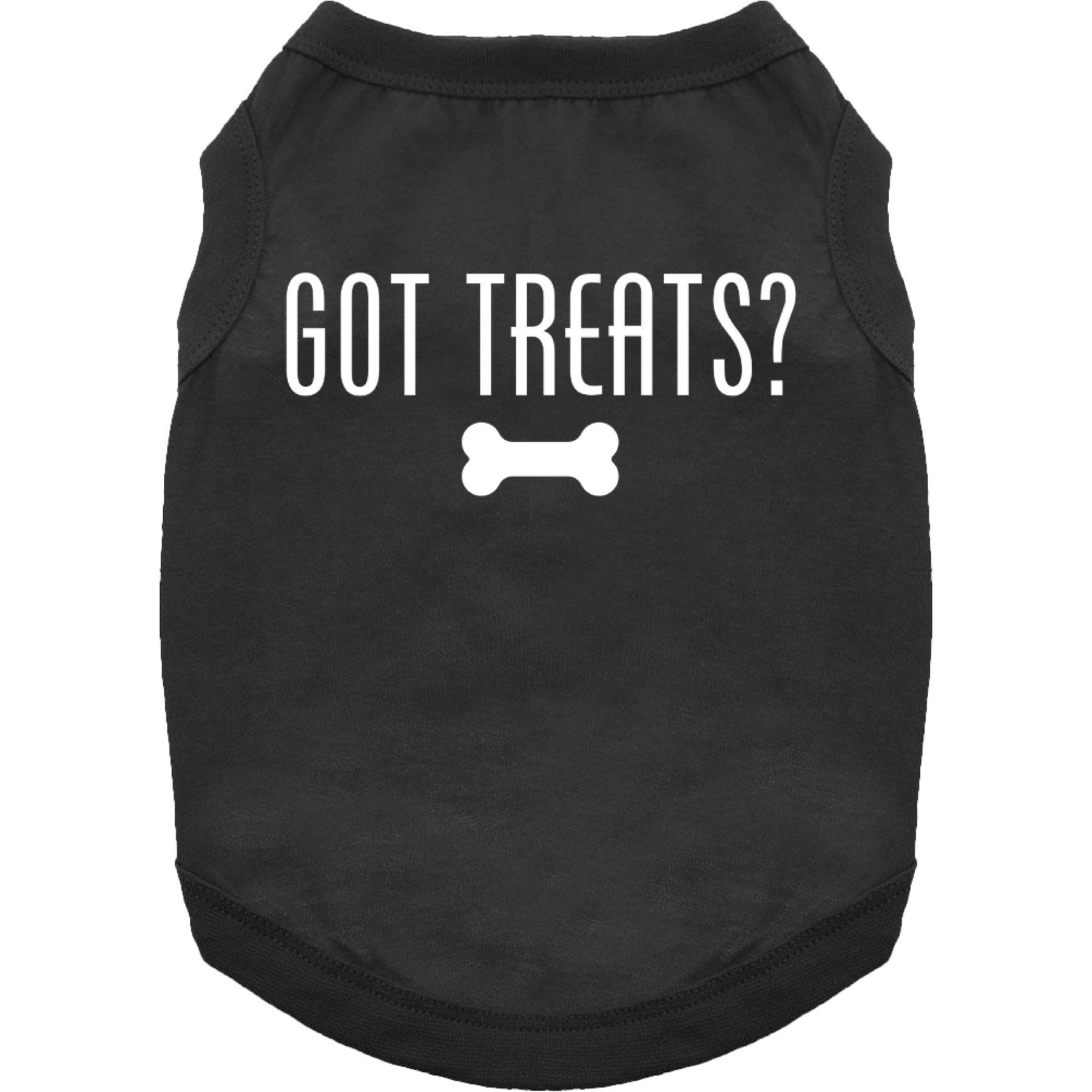 Doggie Design Got Treats Graphic Dog Shirt, Black, Medium