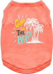 Doggie Design Gone To The Beach Graphic Dog Shirt, Coral, Small