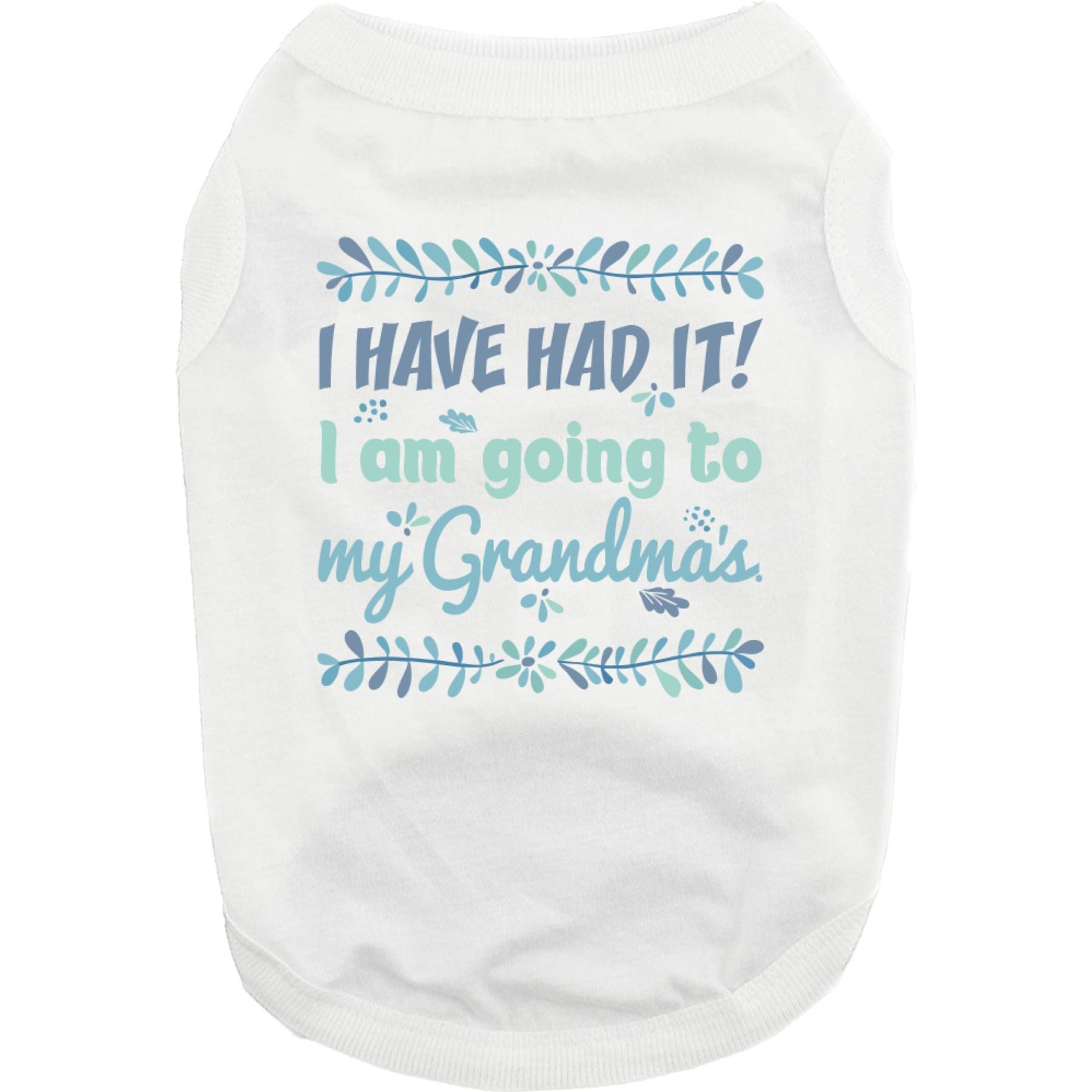 Doggie Design Going To Grandma's Graphic Dog Shirt, White, XX-Large