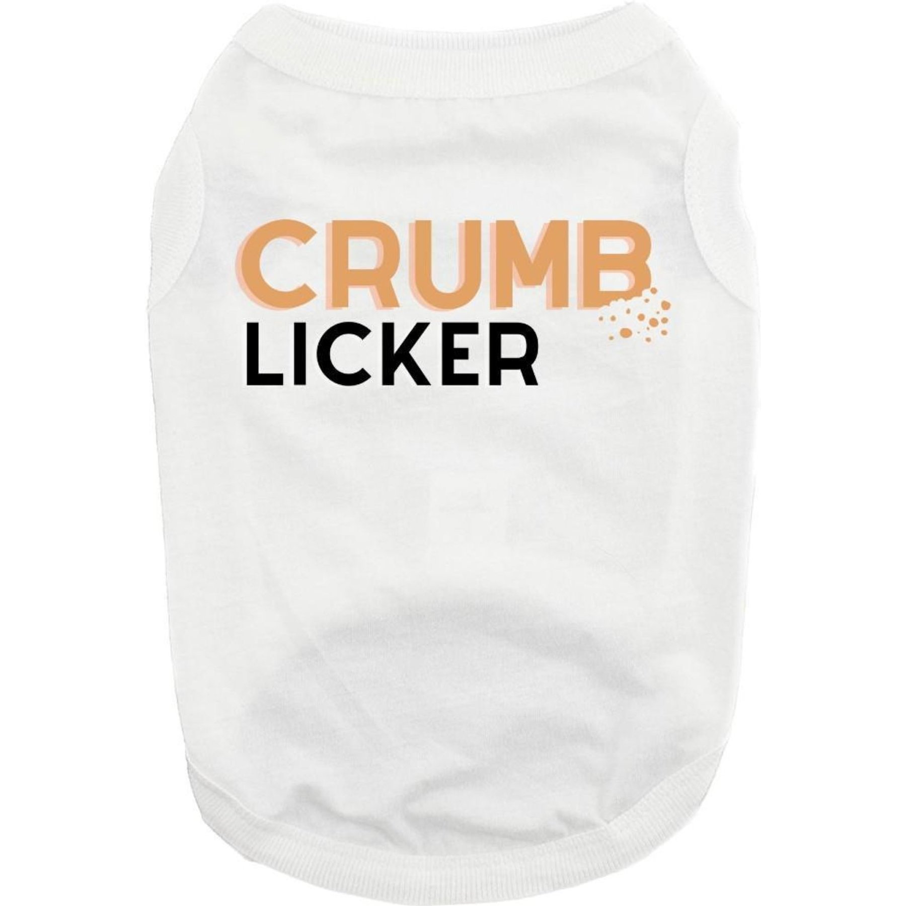 Doggie Design Crumb Licker Graphic Dog Shirt, White, Large