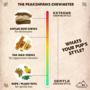 peaksNpaws Yak Milk Medium Dog Value Pack Dog Chew Treats, 3 count