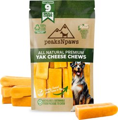 peaksNpaws Yak Milk Small Dog Value Pack Dog Chew Treats, 9 count