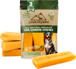 peaksNpaws Yak Milk Jumbo Dog Value Pack Dog Chew Treats, 3 count