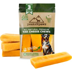 peaksNpaws Yak Milk Jumbo Dog Value Pack Dog Chew Treats, 3 count