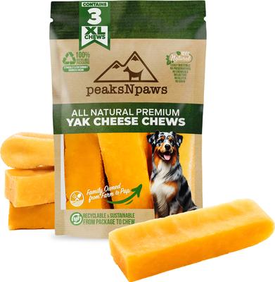 PEAKSNPAWS Yak Milk X-Large Dog Value Pack Dog Chew Treats, 3
