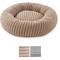 Show in main carousel: JOEJOY Washable Anti Slip Bottom Calming Donut Puppy, Dog & Cat Bed with Removable Zipper Cover, Beige, 23 x 23 x 8-in slide 6 of 9