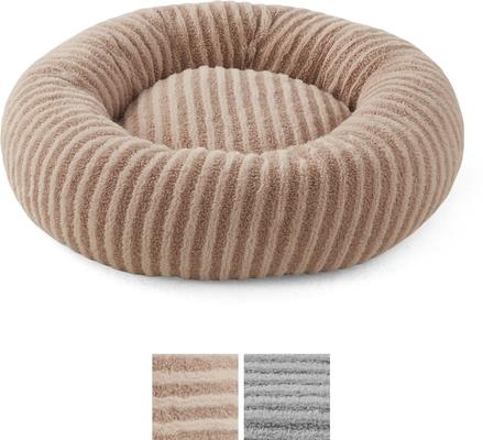 Show full view: JOEJOY Washable Anti Slip Bottom Calming Donut Puppy, Dog & Cat Bed with Removable Zipper Cover, Beige, 23 x 23 x 8-in slide 6 of 9