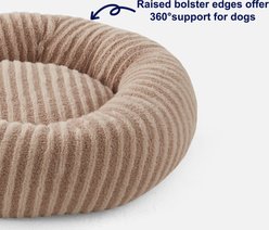 MIXJOY Calming Donut Cuddler Dog & Cat Bed with a comfortable Plush Rabbit-fur Removable Cover, Brown, Large slide 2 of 9