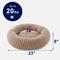 Show in main carousel: JOEJOY Washable Anti Slip Bottom Calming Donut Puppy, Dog & Cat Bed with Removable Zipper Cover, Beige, 23 x 23 x 8-in slide 5 of 9