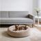 Show in main carousel: JOEJOY Washable Anti Slip Bottom Calming Donut Puppy, Dog & Cat Bed with Removable Zipper Cover, Beige, 23 x 23 x 8-in slide 1 of 9