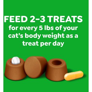 Greenies Pill Pockets Feline Chicken Flavor Natural Soft Adult Cat Treats, 3-oz bag, 85 count