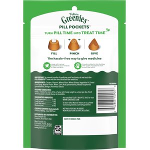 Greenies Pill Pockets Feline Chicken Flavor Natural Soft Adult Cat Treats, 3-oz bag, 85 count