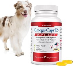 Omega-Caps Extra Strength Skin Coat Joint Heart & Immune Health Softgel Capsules for Large Dogs, 60 count
