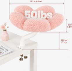 Happy & Polly Flower-Shaped Desk Flower Orthopedic Elevated Cat Bed, Pink slide 2 of 9