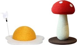 Happy & Polly Egg Scratcher & Mushroom Sisal Cat Scratcher Toy Set, 2 count, Large