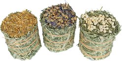 Small Pet Select Timothy Hay Roll High-Fiber Apple, Cornflower, Marigold Bundle Small Animal Treats, 3 Pack slide 2 of 7