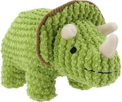 Linzy Toys Trippy The Dino Squeaky Plush Dog Toy, Green, 10-in
