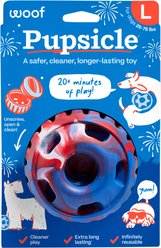 Woof Party Pupsicle Treat Dispensing Dog Toy, Red, White & Blue, Large