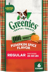 Greenies Pumpkin Spice Flavor Dental Dog Treats, 6 count