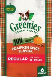 Greenies Pumpkin Spice Flavor Dental Dog Treats, 6 count