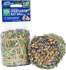 Small Pet Select Timothy Hay Roll High-Fiber Cornflower Small Animal Treats, 2 Pack