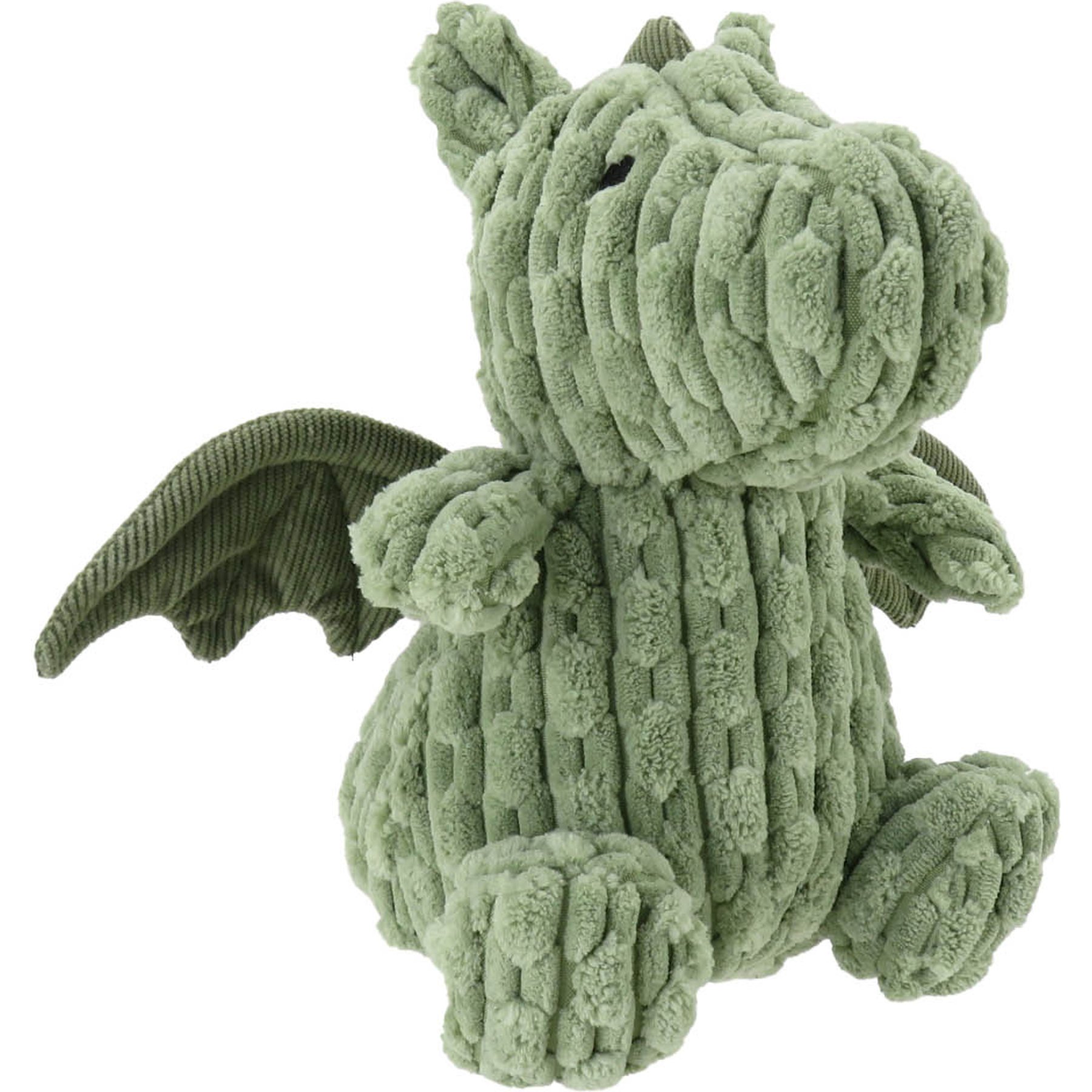 Linzy Toys Milo The Magic Dragon Squeaky Plush Dog Toy, Green, 8.5-in