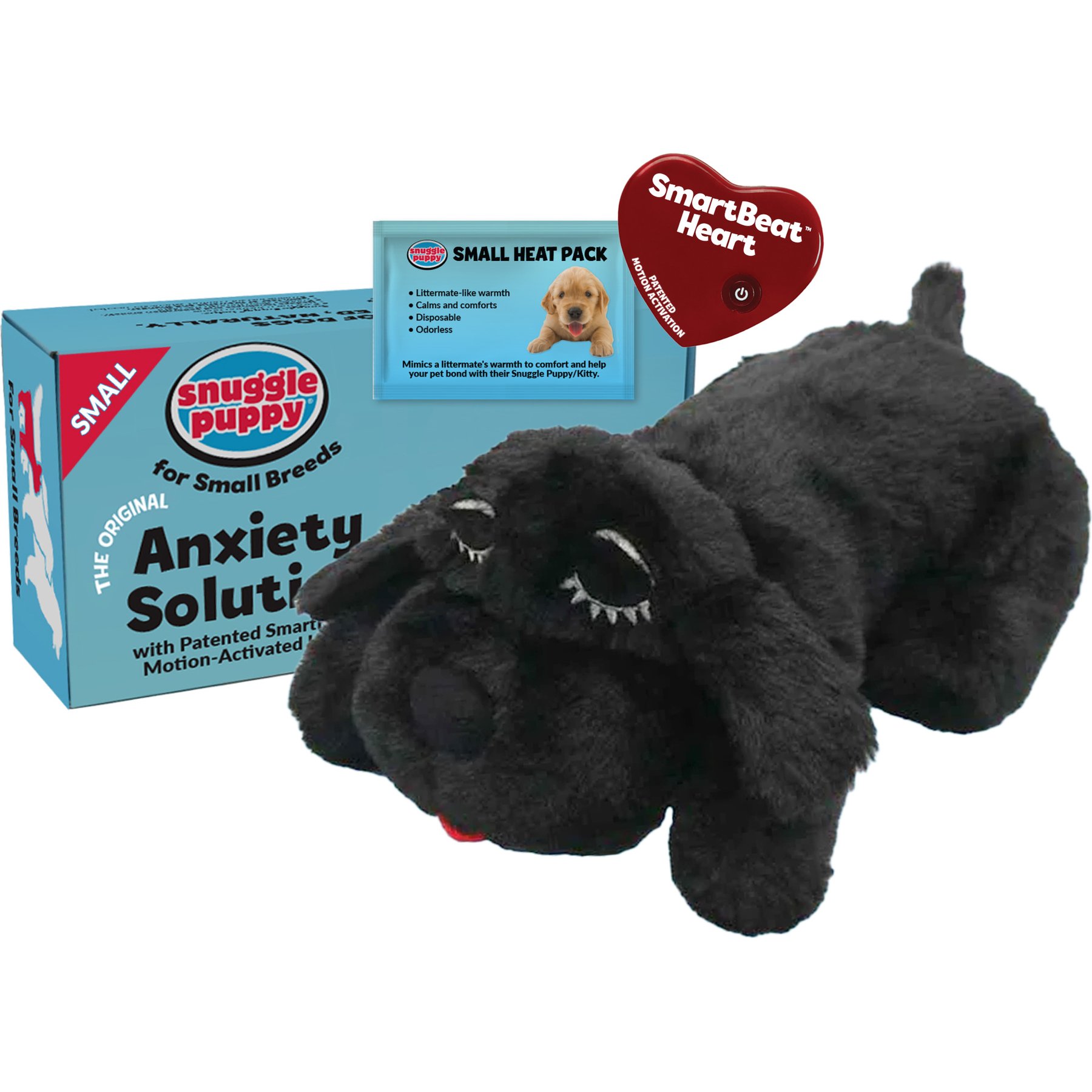 Snuggle Puppy Small Breeds Plush Dog Toy, Black