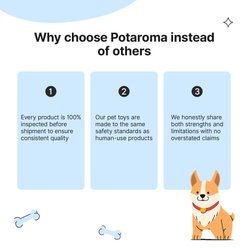 Potaroma Meat-Colored Natural Rubber Realistic Bone-Shaped Dog Chew Toy slide 2 of 7