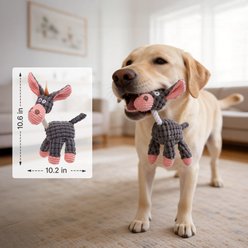 Potaroma Donkey & Scruffy Bear Plush Dog Toy, 2 count slide 2 of 9