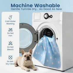 Mora Pets Anti-Slip Bottom Summer Cooling Washable Dog Crate Mat Bed, Blue, Medium slide 2 of 6