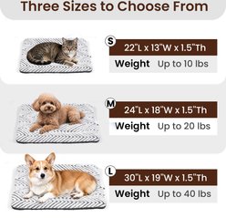 Mora Pets Jacquard Herringbone Anti-Slip Machine Washable Bolster Dog & Cat Bed, 22-in, Grey slide 2 of 6