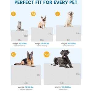 Mora Pets Anti-Slip Bottom Cooling Washable Quilted Dog Crate Mat Bed, Grey, X-Large