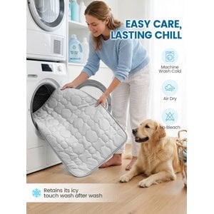Mora Pets Anti-Slip Bottom Cooling Washable Quilted Dog Crate Mat Bed, Grey, X-Large