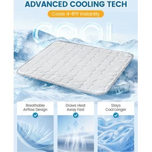 Mora Pets Anti-Slip Bottom Cooling Washable Quilted Dog Crate Mat Bed, Grey, X-Large