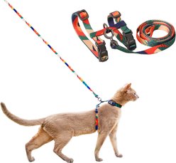 Pidan Fauvist Cat Leash & Harness Set, Medium: 10.2 to 16.9-in chest, 4-ft long, 1/2-in wide