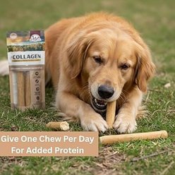 Wild Eats 10-inch Venison Flavor Collagen Retriever Style Cheek Rolls Hard Dog Chews, 3 count slide 2 of 5