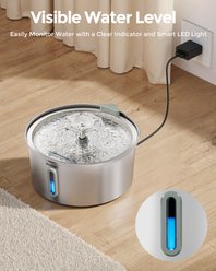 Invengo Stainless Steel Cat Water Fountain & Replacement Filters, 3.2-l, 1 count slide 2 of 9